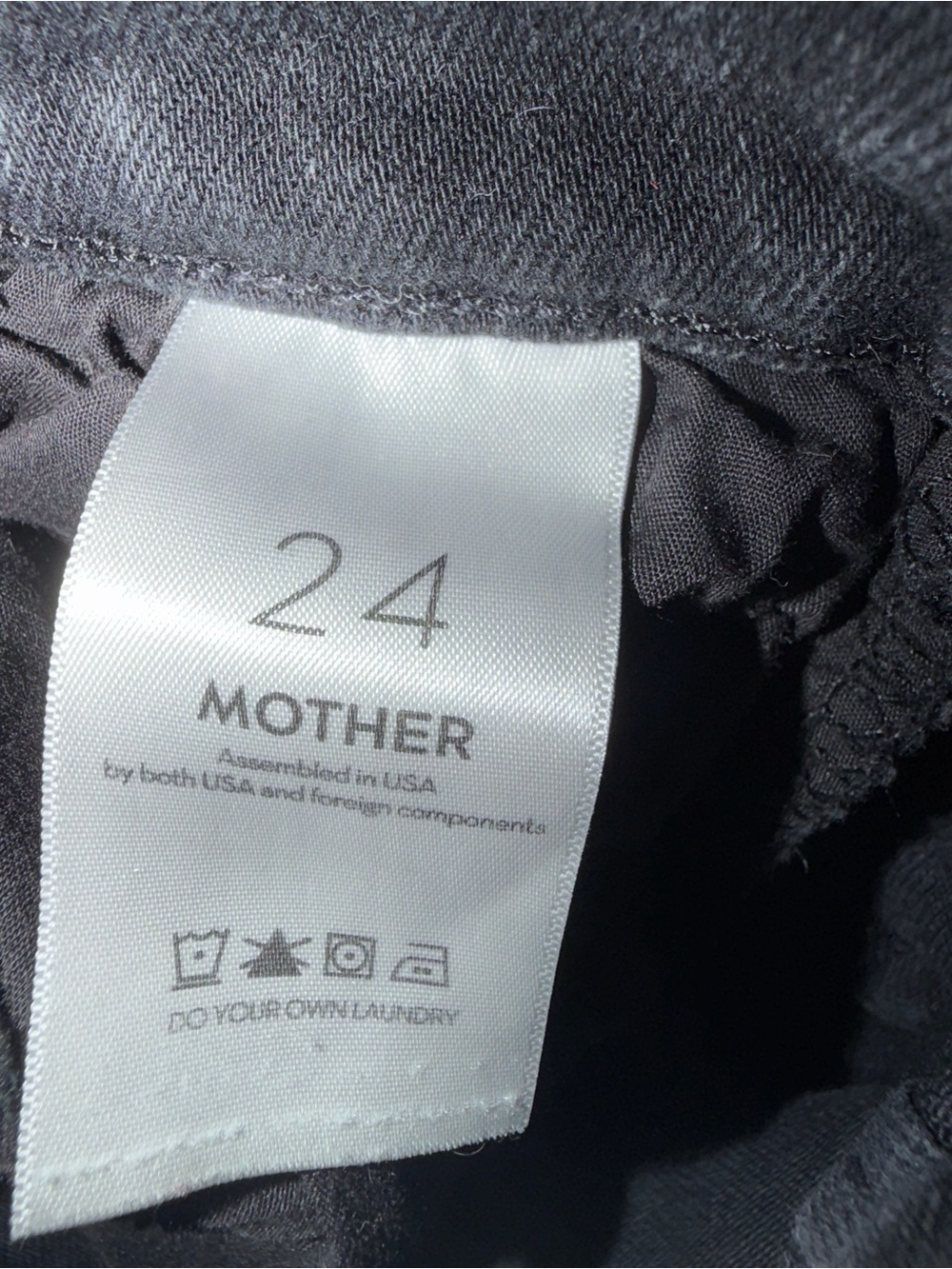 MOTHER Black Washed Wide Leg Jeans - Picture 7 of 7